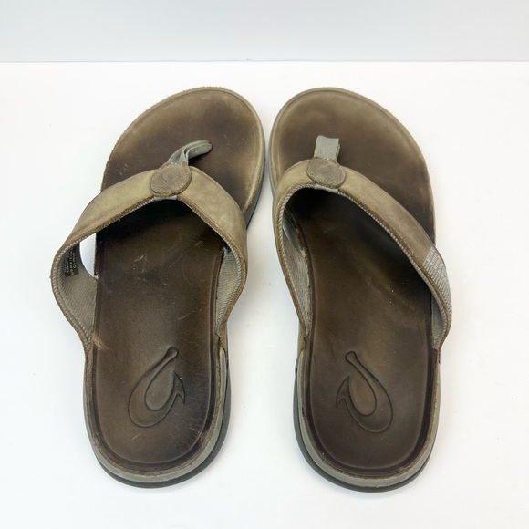 Olukai Tuahine Flip Flop Comfort Sandals Mens US 9 EU 42 Grey - Picture 10 of 12